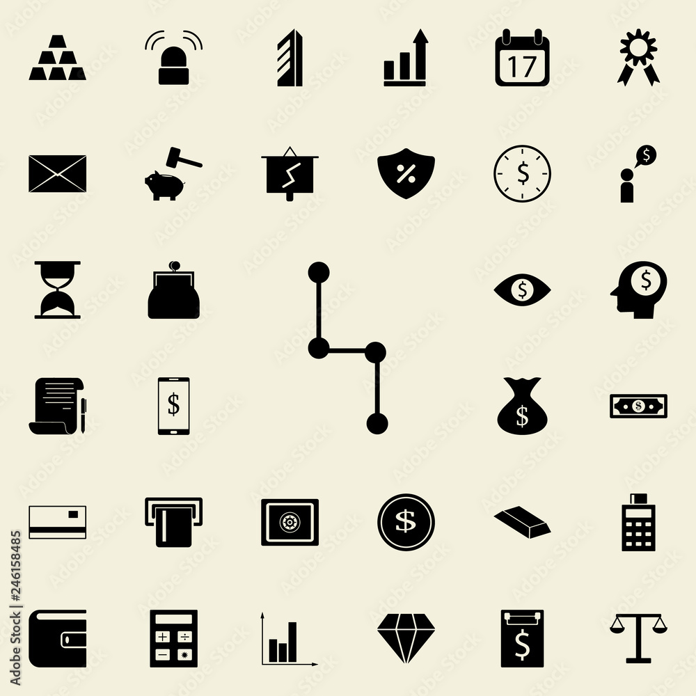 Poster connected points icon. banking icons universal set for web and mobile