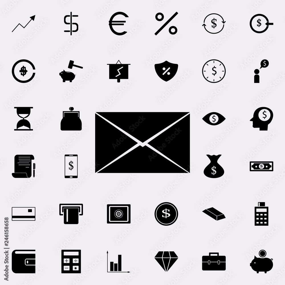 Poster envelope icon. banking icons universal set for web and mobile
