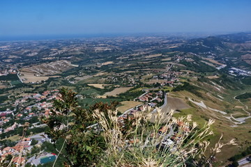 View from Titano mountain, San Marino at neighborhood