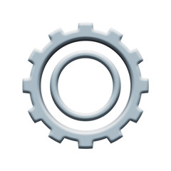 Cogwheel, Gear Icon. Cog Wheel Mechanism Isolated On White Background