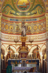 Obraz premium Interior of temple of Saint Maiden Keeper. Marseille, France