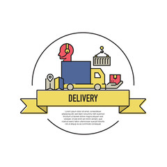 DELIVERY LINE ICON SET