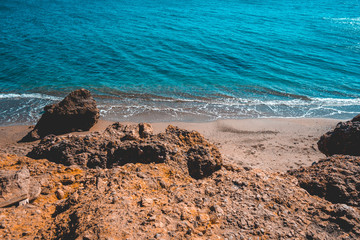 nature scene of some rocks at sea