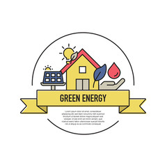 GREEN ENERGY LINE ICON SET