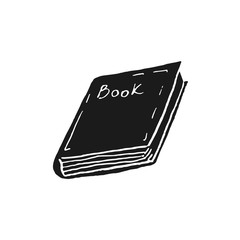 book vector doodle sketch isolated on white background