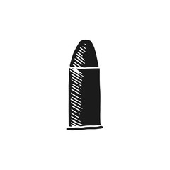 bullet vector doodle sketch isolated on white background