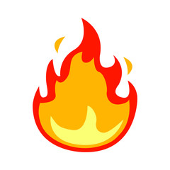 Fire emoji lit vector
