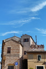 Typical houses of Recanati, Marche, Italy