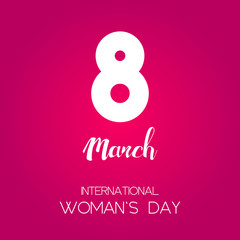 Fototapeta na wymiar International women's day poster. EPS10 vector banner