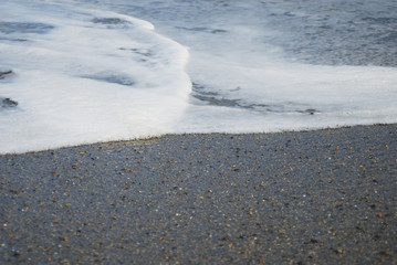 海　波　泡　浜　素材