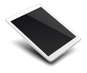Tablet pc computer with black screen.
