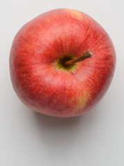 Top view on red apple