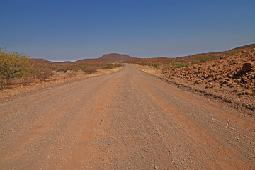 Fototapeta na wymiar auf den Straßen durch Namibia (Skelettküste)