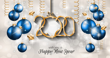 2020 Happy New Year Background for your Seasonal Flyers and Greetings Card or Christmas