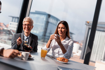 Business people on a coffee break