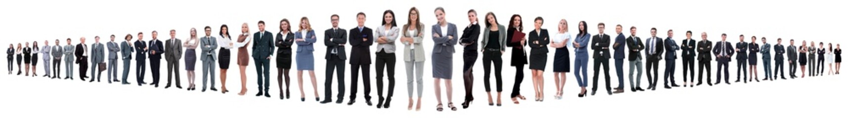 Obraz premium leader and professional business team standing together.