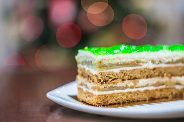 Dessert on New Year's background