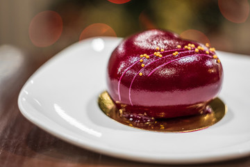 Dessert on New Year's background