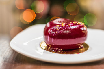 Dessert on New Year's background