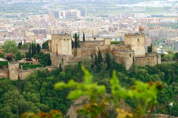 Alhambra in Granada. Historical city of Andalusia. Spain