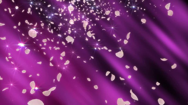 Rose petals fluttering background