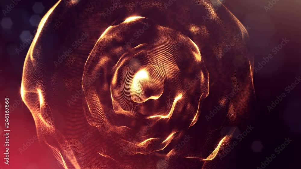 Aufkleber 4k abstract looped backgrounds with luminous particles with depth of field. for holiday presentation