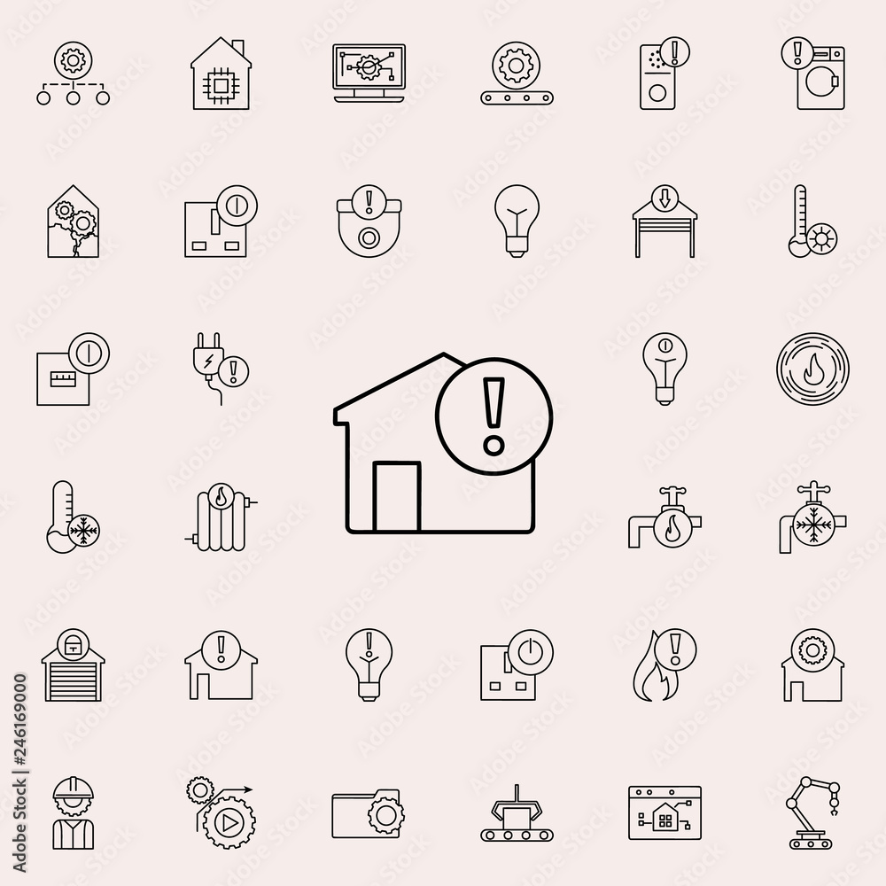 Aufkleber exclamation mark icon. automation icons universal set for web and mobile
