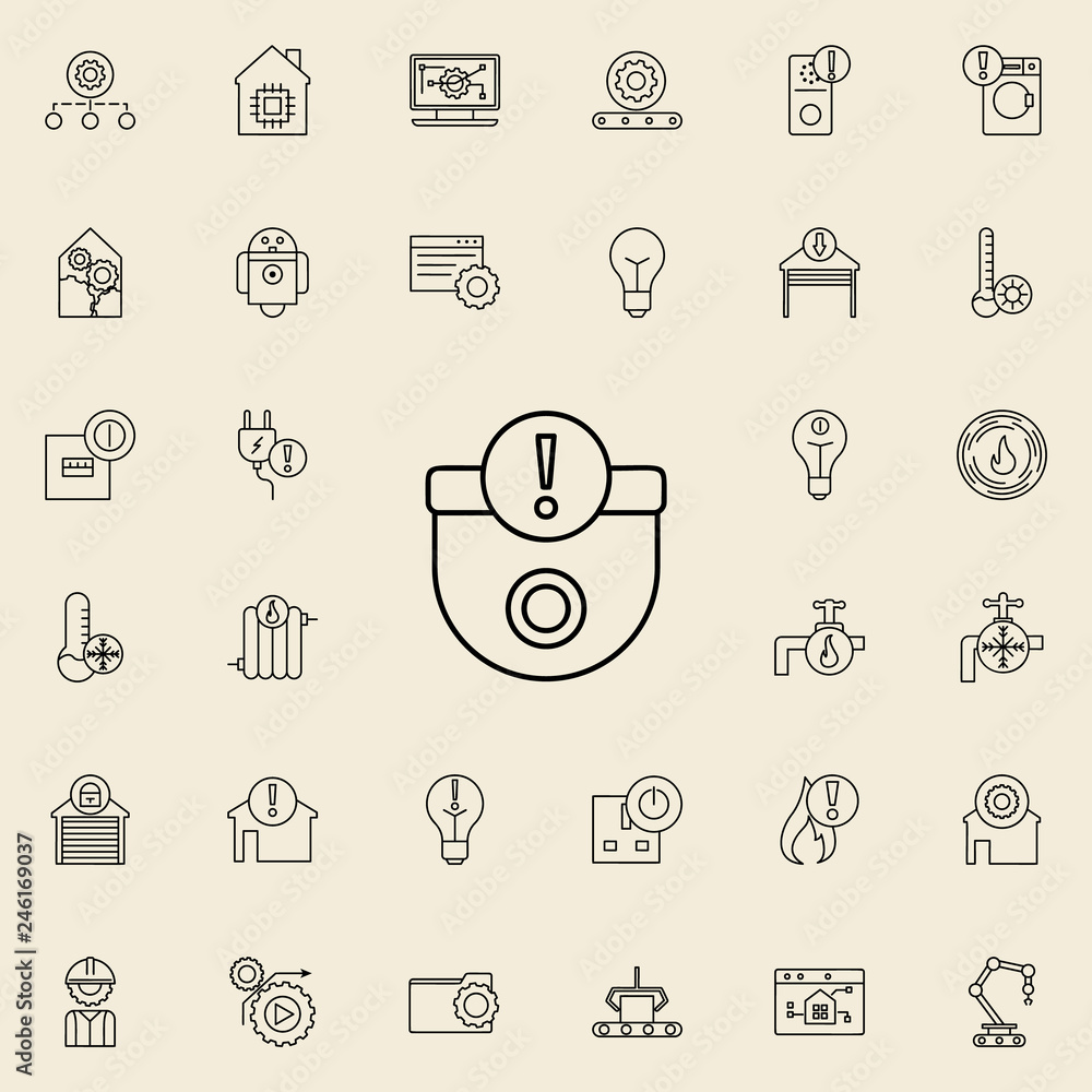 Poster surveillance camera sign icon. automation icons universal set for web and mobile