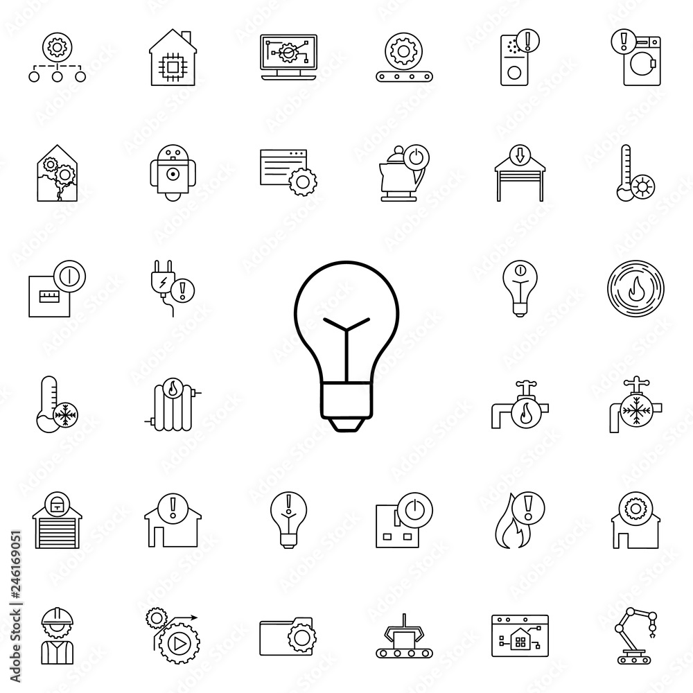 Poster bulb icon. automation icons universal set for web and mobile