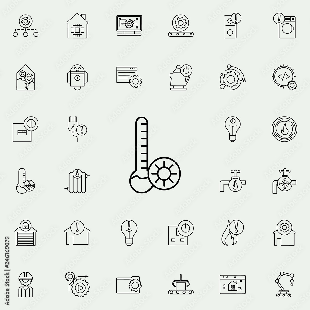 Poster hot weather sign icon. automation icons universal set for web and mobile