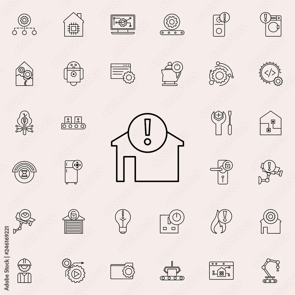 Poster exclamation mark icon. automation icons universal set for web and mobile
