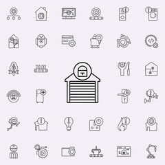 closed garage sign icon. Automation icons universal set for web and mobile