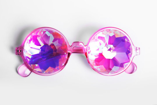 Kaleidoscope Sunglasses on a white background