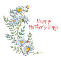 Happy Mother`s Day. Watercolor floral frames illustration. - 246171678