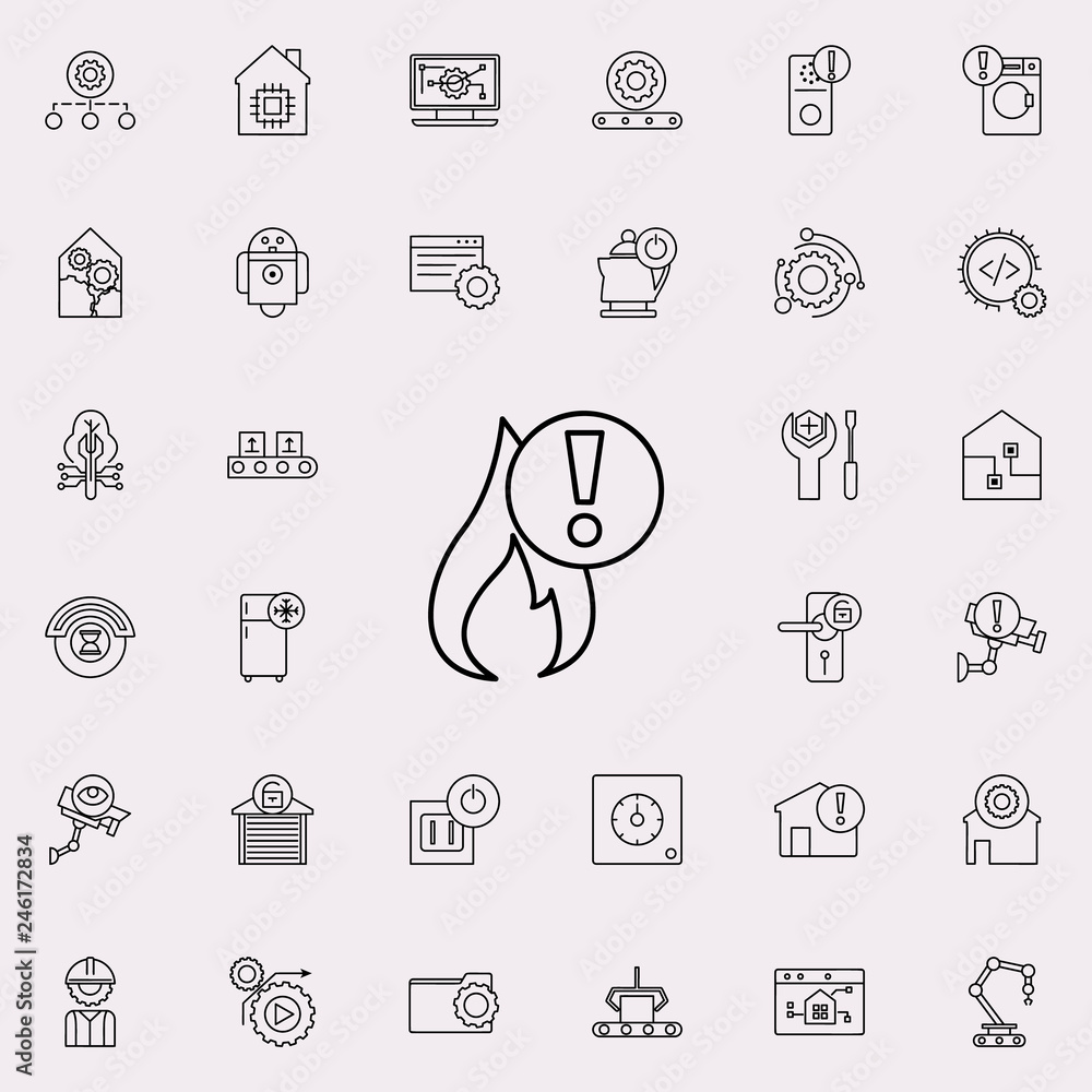 Poster exclamation mark icon. automation icons universal set for web and mobile