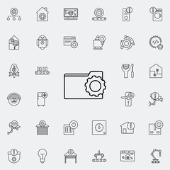 folder setup icon. Automation icons universal set for web and mobile