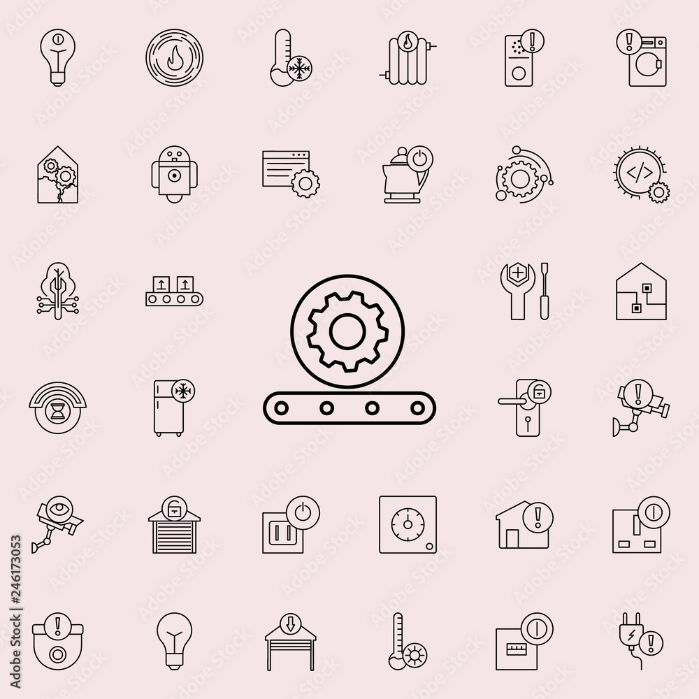Poster automatic production icon. automation icons universal set for web and mobile