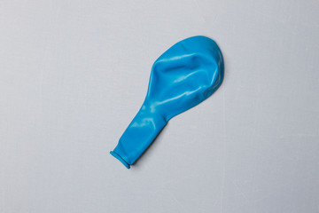 Blank aquamarine balloon mock up isolated. Clean pure baloon template. Logo, texture, pattern...