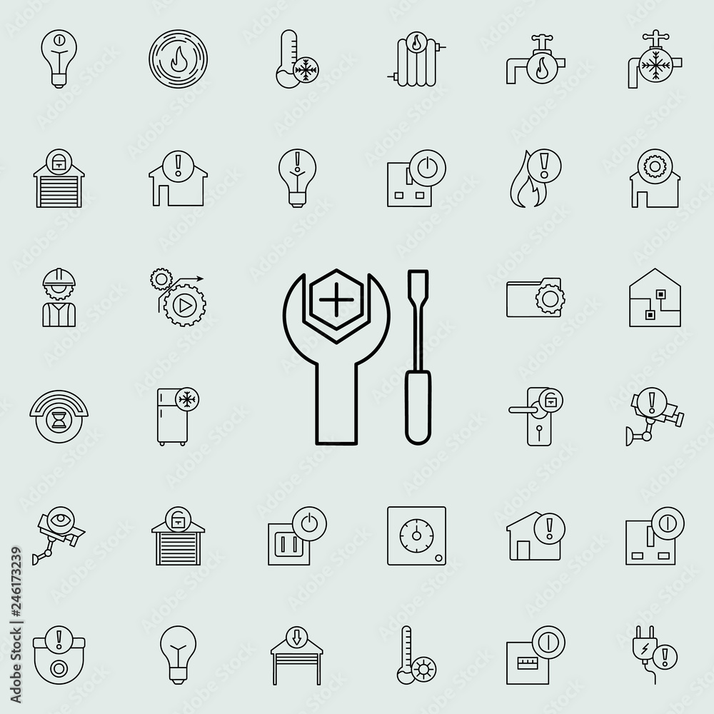 Poster tool mark icon. automation icons universal set for web and mobile