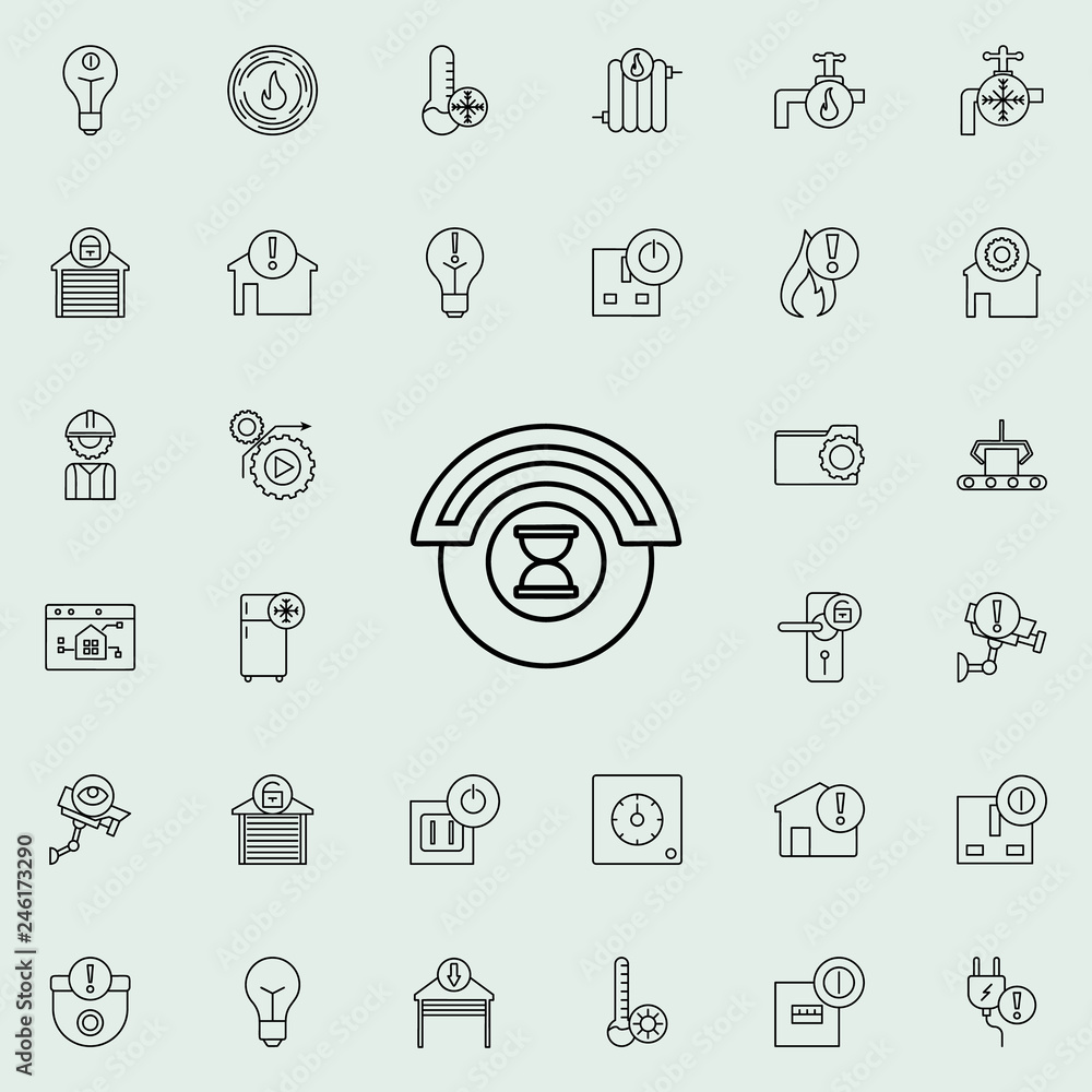 Poster automation time icon. automation icons universal set for web and mobile