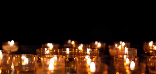 Candles in temple