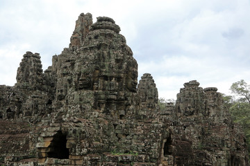 Faces of Lokesvara, Bayon Temple, Angkor, Cambodia