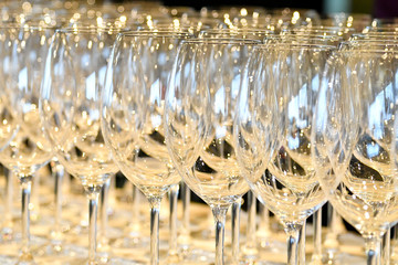 Wine glass table setting