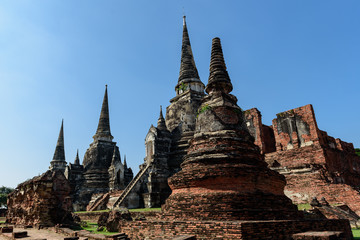 Fototapeta premium Wat Phra Si Sanphet temple in Thailand's ancient capital of Ayutthaya
