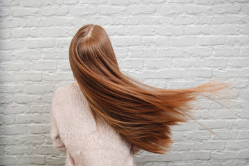 Portrait beauty woman. Smooth and Shine after spa treatments