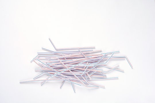 White Plastic Drinking Straw