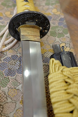 Japanese samurai sword with sheath.