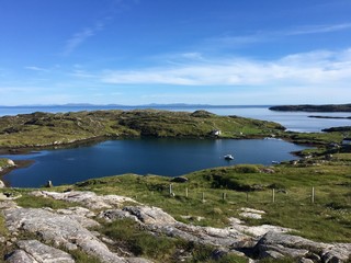 A view of a beautiful bay on the Isle of Harris in the Outer Hebrides 