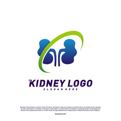 Kidney Logo Design Concept. Urology Logo Vector Template