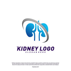 Kidney Logo Design Concept. Urology Logo Vector Template